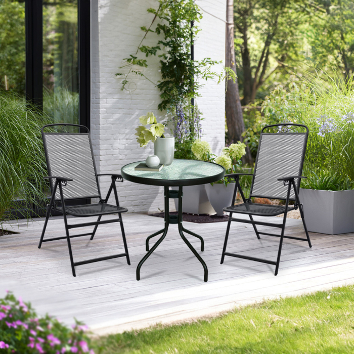 Leziter Set mobilier de grădină Edna Balcon negru [2]