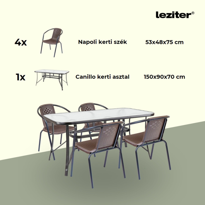 Leziter Set mobilier de grădină Elzas 4 în 1 [10]