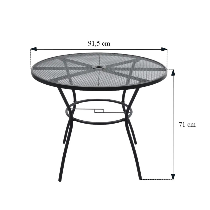 Leziter Set mobilier de grădină Everly 4+1 negru [3]