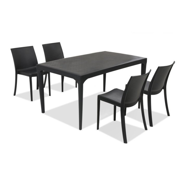 Leziter Set mobilier de grădină Grando 4+1, grafit [2]