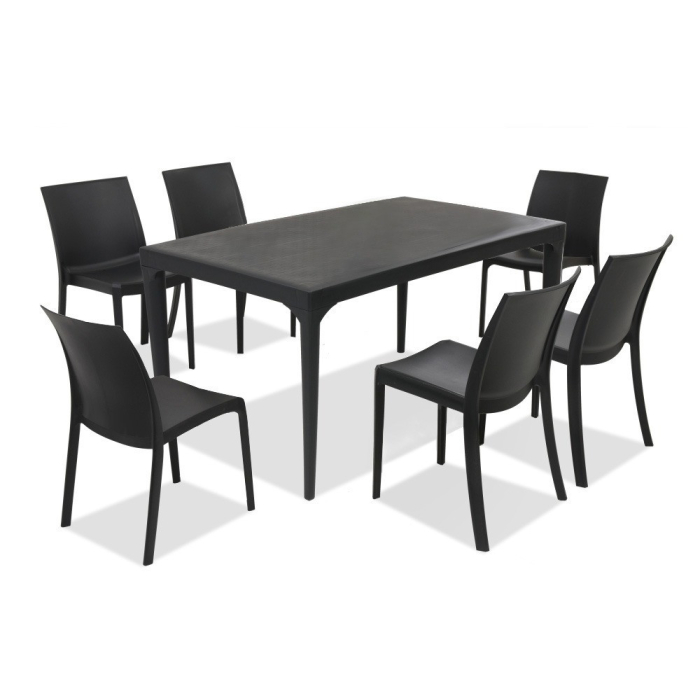 Leziter Set mobilier de grădină Grando 6+1, grafit [2]