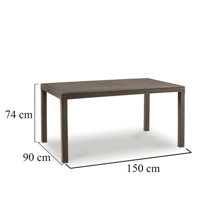 Leziter Set mobilier de grădină Hellda 6+1 maro [4]