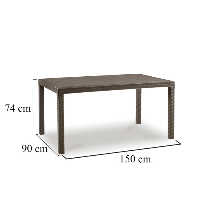 Leziter Set mobilier de grădină Hellma 6+1 maro [5]