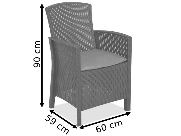 Leziter Set mobilier de grădină Hellma 6+1 maro [4]