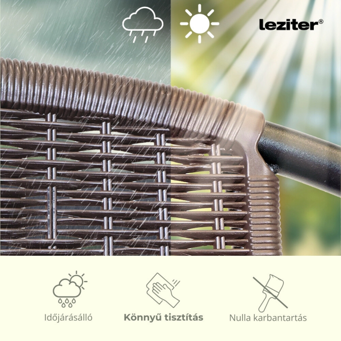 Leziter Set mobilier de grădină Kendra 4+1 maro [9]