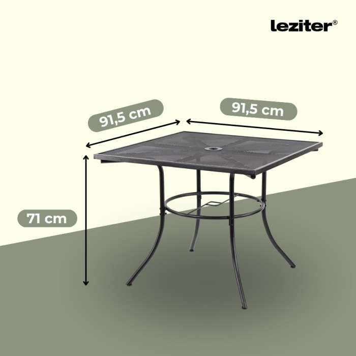 Leziter Set mobilier de grădină Kendra 4+1 negru [3]