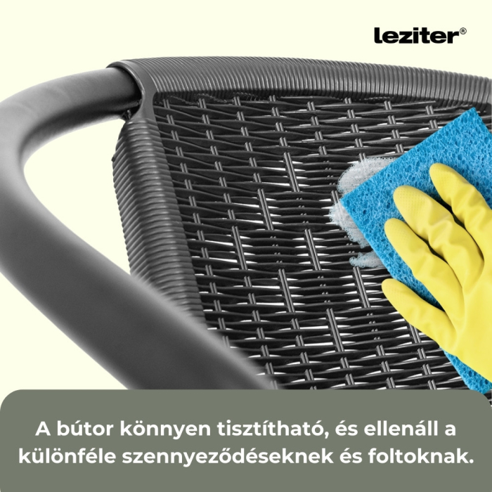 Leziter Set mobilier de grădină Kendra 4+1 negru [7]