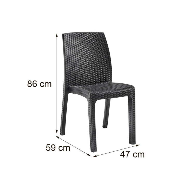Leziter Set mobilier de grădină Malinda 4+1, grafit [4]
