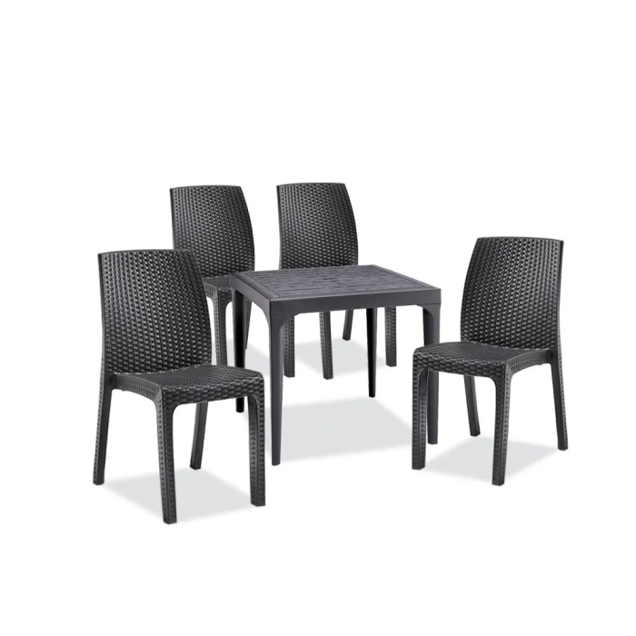 Leziter Set mobilier de grădină Malinda 4+1, grafit [5]