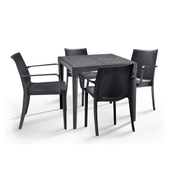 Leziter Set mobilier de grădină Maltor 4+1, grafit [2]