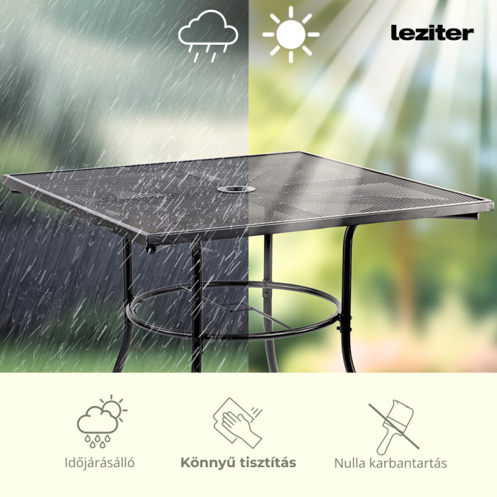 Leziter Set mobilier de grădină Mary 4+1 negru [10]