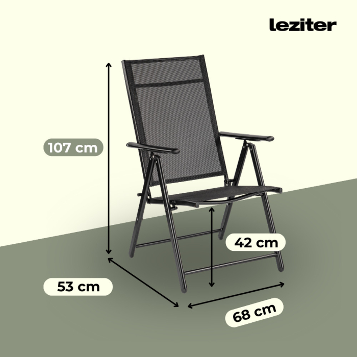 Leziter Set mobilier de grădină Mary 4+1 negru [2]