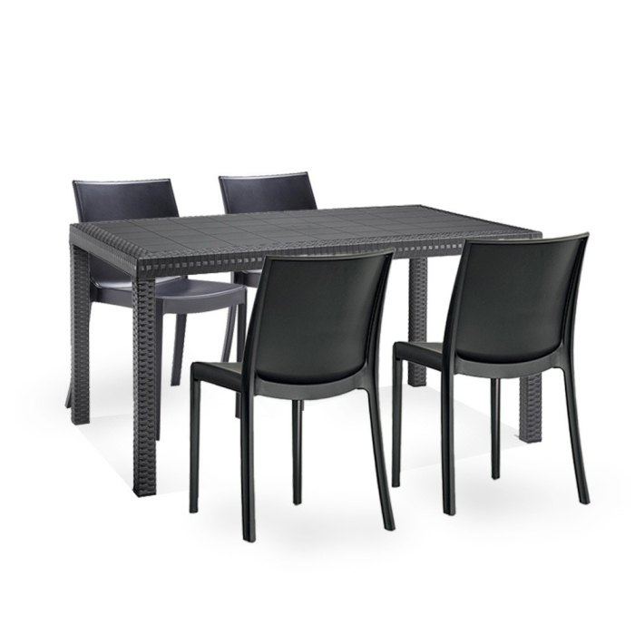 Leziter Set mobilier de grădină Matera 4+1, grafit [2]