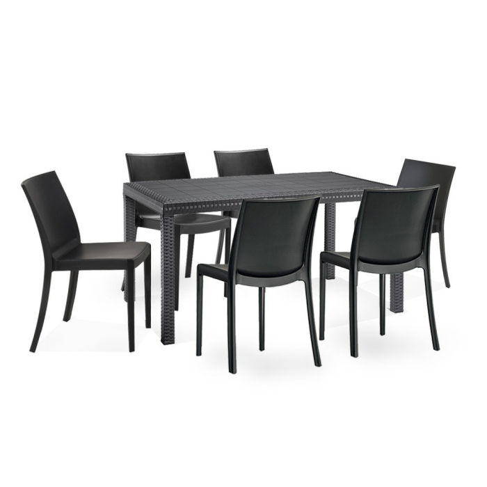 Leziter Set de mobilier de grădină Matera 6+1 grafit [2]