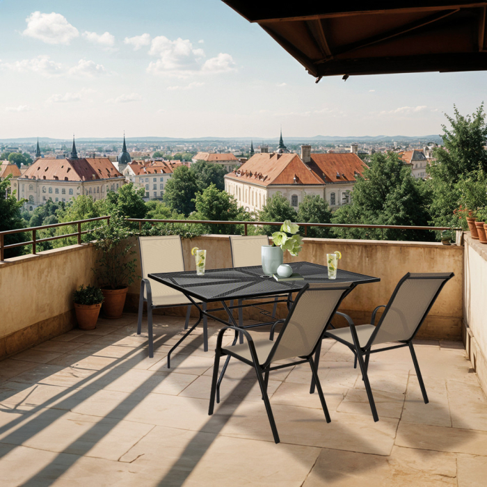 Leziter Set mobilier de grădină Melcom 4+1 bej [2]