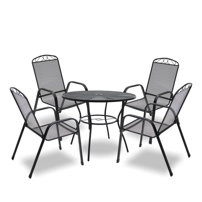 Leziter Set mobilier de grădină Melko 4+1 negru [2]
