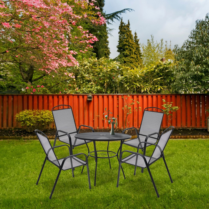 Leziter Set mobilier de grădină Melko 4+1 negru [3]