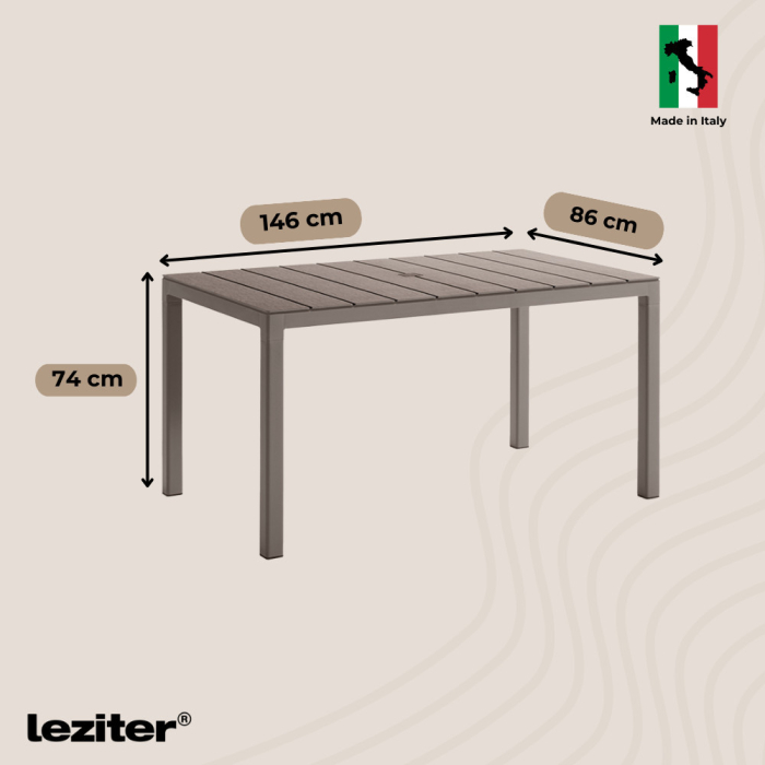 Leziter Set mobilier de grădină Nassau 6+1 cappuccino [2]