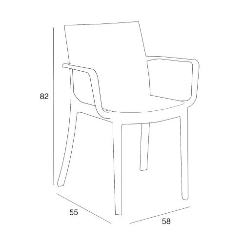 Leziter Set mobilier de grădină Odini 6+1 cotiere grafit [4]