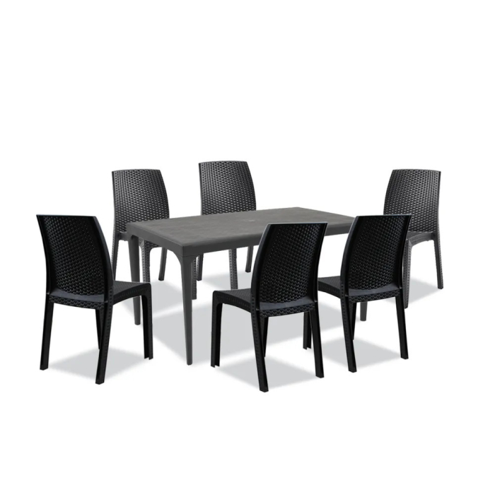 Leziter Set mobilier de grădină Pauli 6+1, grafit [2]