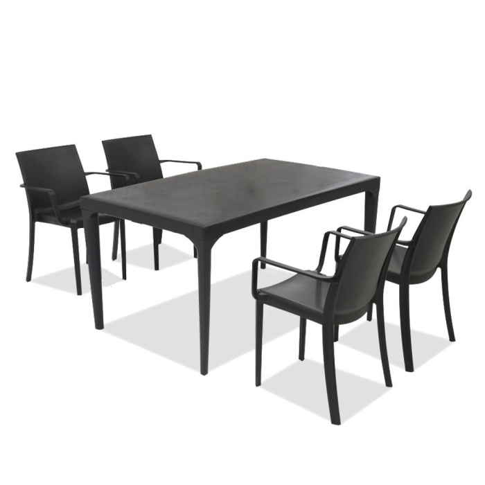 Leziter Set mobilier de grădină Pelosa 4+1, grafit [2]