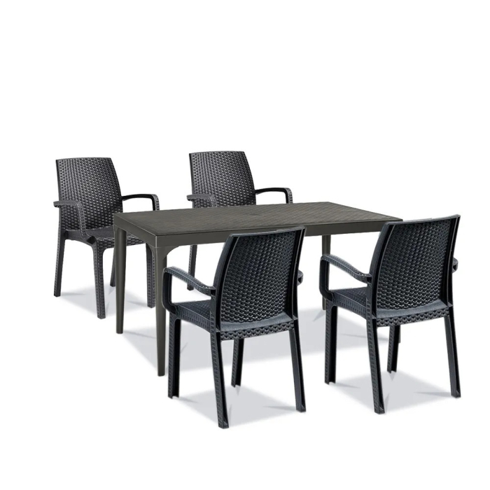 Leziter Set mobilier de grădină Prato 4+1, grafit [2]