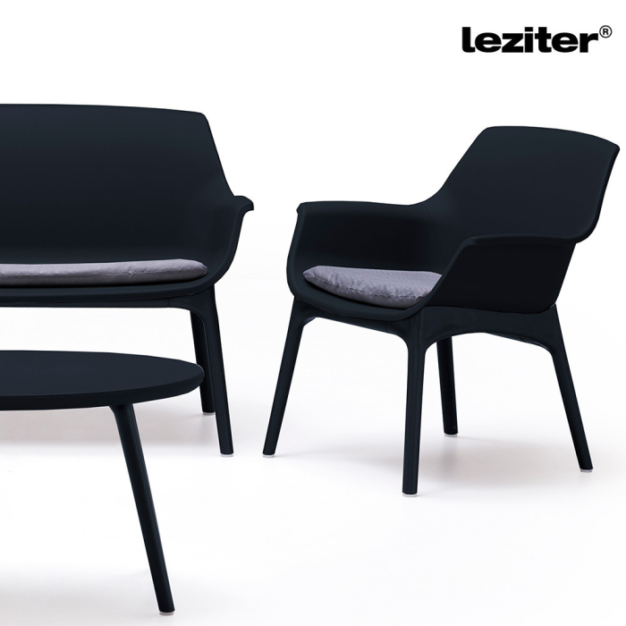 Leziter Set mobilier de grădină Tampa cu 4 locuri, grafit [4]