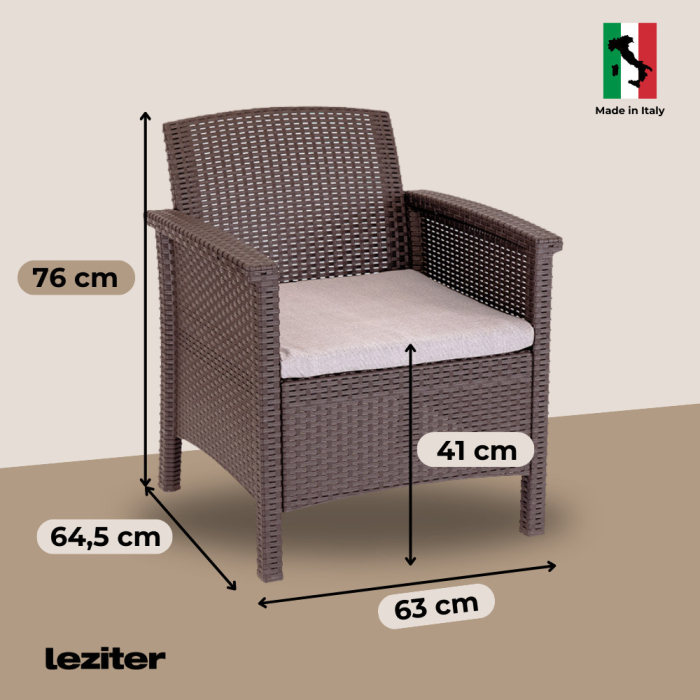 Leziter Set mobilier de grădină Venus Balcon, maro [3]