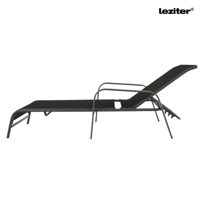 Leziter Șezlong de grădină Denver cu cadru metalic negru [5]