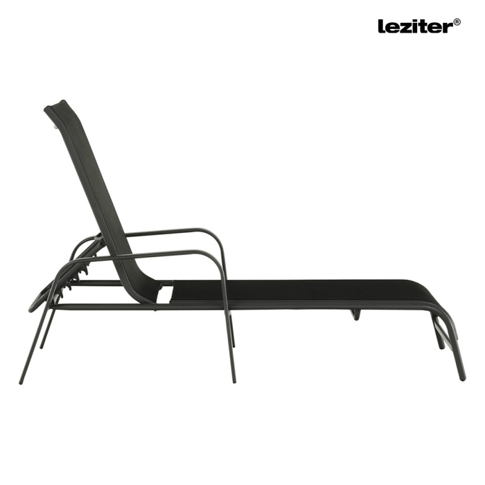 Leziter Șezlong de grădină Denver cu cadru metalic negru [4]