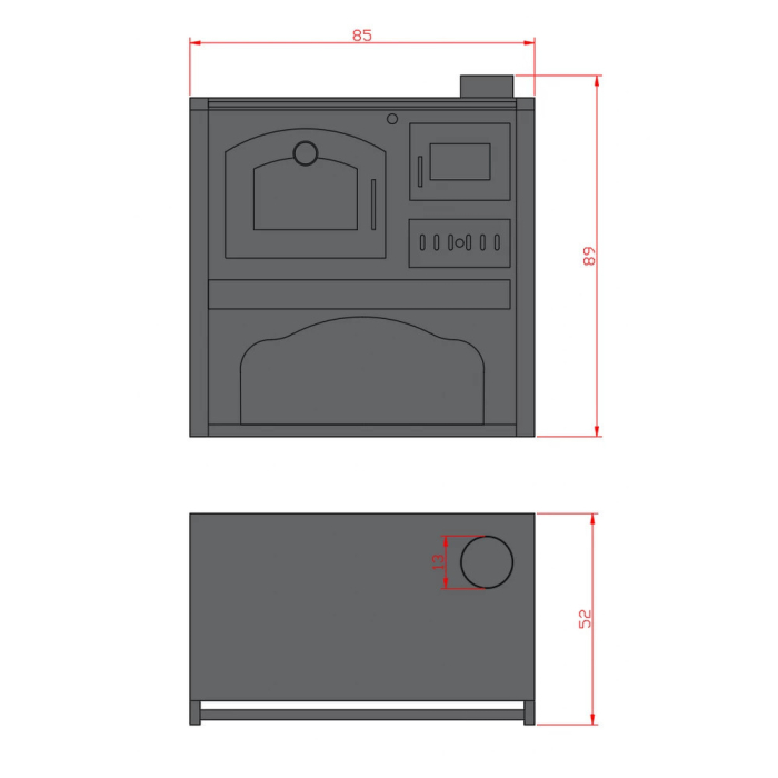 Leziter Sobă Milos pe combustibil solid 6 kw [3]
