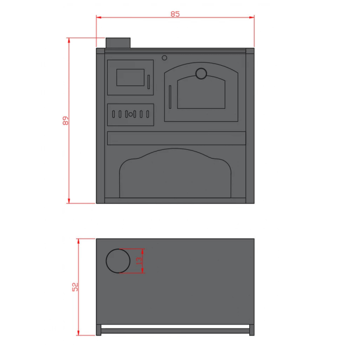 Leziter Sobă Milos pe combustibil solid 6 kw [3]