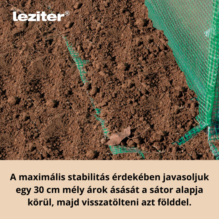 Leziter Solar gradina 200x300x600 cm, verde (cadru ranforsat + folie) [6]