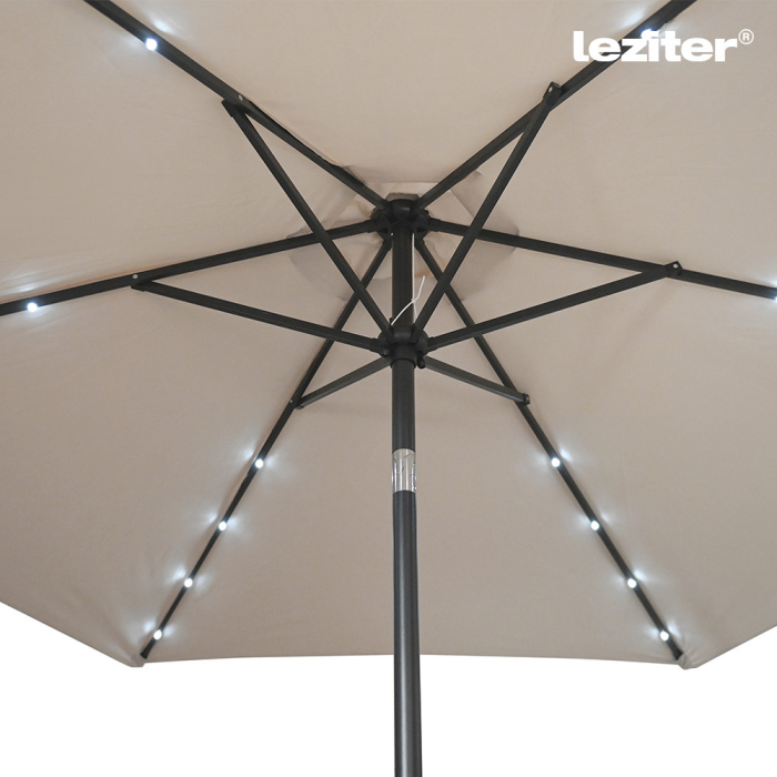 Leziter Solari parasol de gradina cu lumina led bej 300 cm [7]