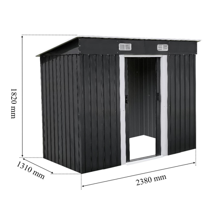 Leziter Șopron de depozitare a uneltelor de grădină Nebraska 4x8 [5]