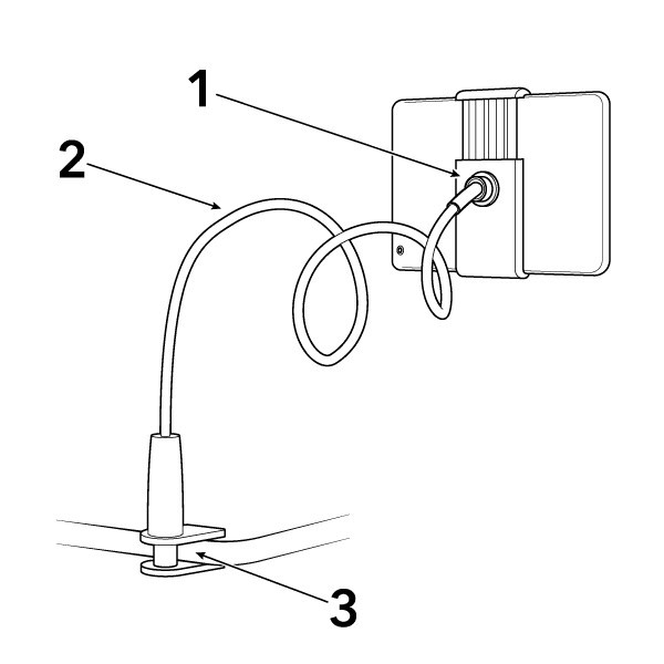 Leziter SpanPro Colour Suport de telefon pulmonar, flexibil, alb [5]
