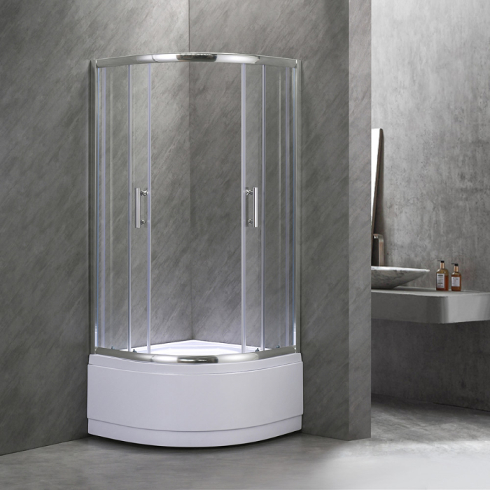 Leziter Spirit Deep 80x80 cm cabină de duș curbată cu tavă adâncă [8]