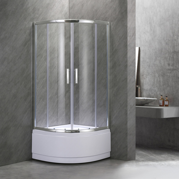 Leziter Spirit Deep 80x80 cm cabină de duș curbată cu tavă adâncă [2]
