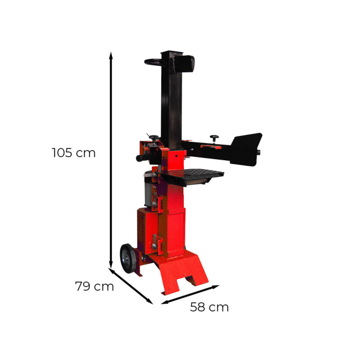 Leziter Splitter electric vertical pentru bușteni cu masă de lucru reglabilă HYV6T-II 3000W 6T [3]