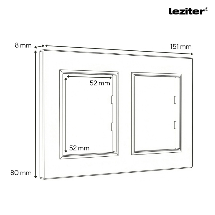 Leziter Ștecher Nova cu conector USB cu cadru gri [2]