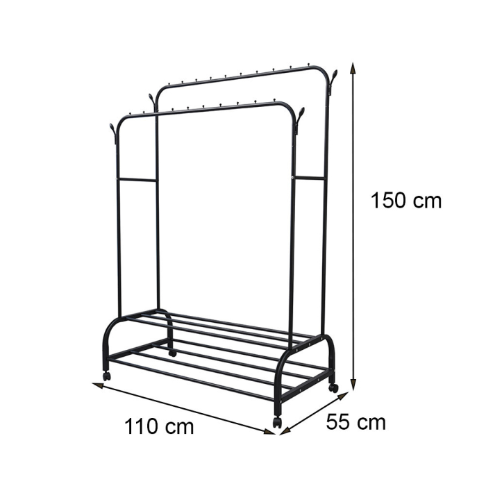 Leziter Suport pentru haine LRA-05 negru [3]