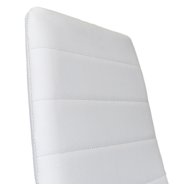 Leziter Tino NOVA Scaun de masă din piele textilă albă + metal - alb [5]