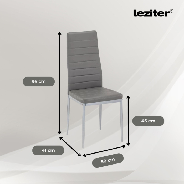 Leziter Tino NOVA Scaun de masă gri-gri [3]