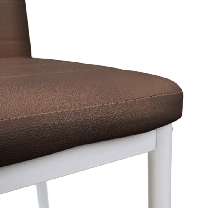 Leziter Tino NOVA Scaun de masă maro piele textilă + metal - maro [7]