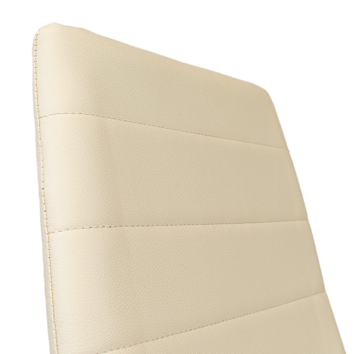 Leziter Tino NOVA Scaun de masă piele textilă bej + metal [5]