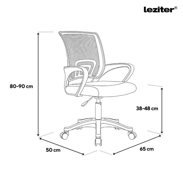 Leziter Tivo birou scaun pivotant negru [3]