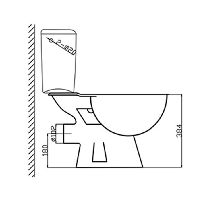 Leziter Toaletă monobloc Cleano cu evacuare spate și scaun [9]