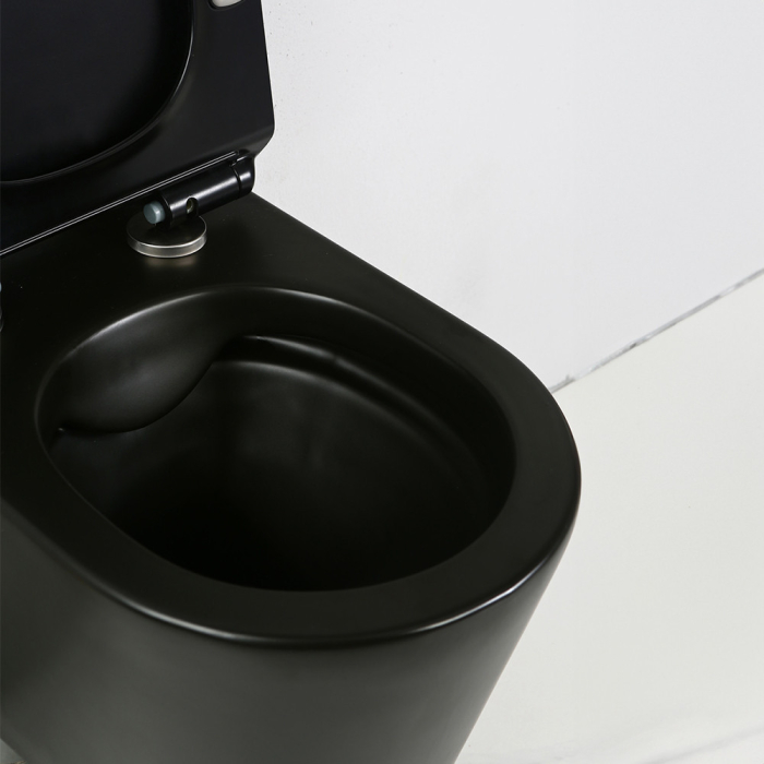 Leziter Toaletă Ride fără ramă, montată pe perete, neagră [6]