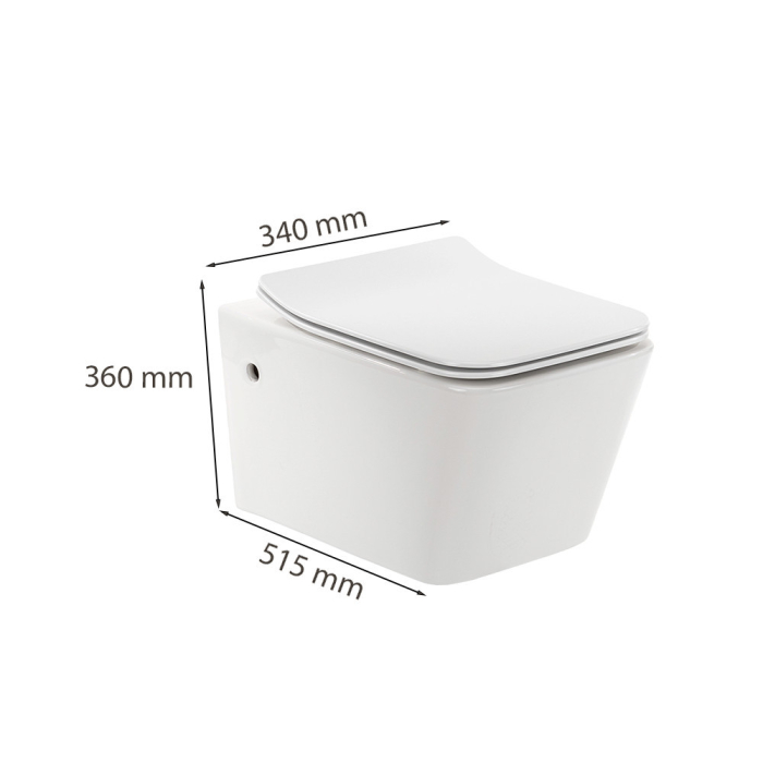 Leziter Toaletă Tina, montată pe perete, fără ramă, cu capac cu închidere silențioasă [3]