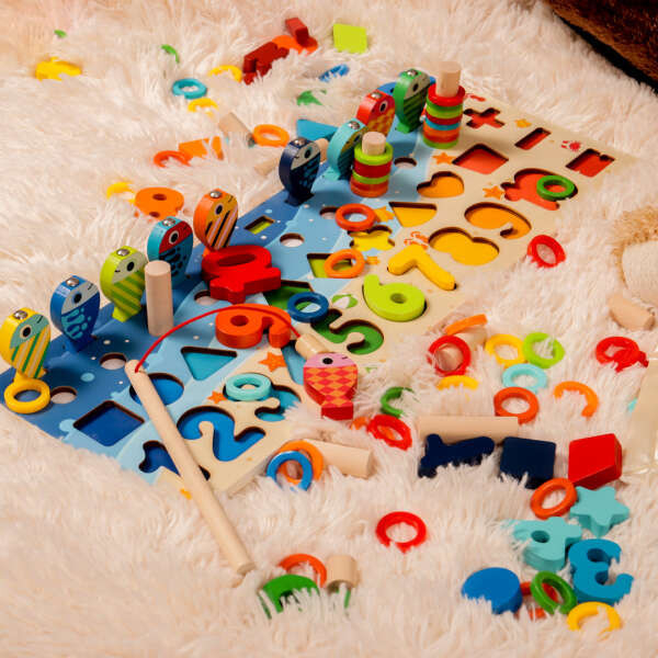 Leziter Toyuma jucărie educativă din lemn pentru învățarea numerelor și alfabetului [4]